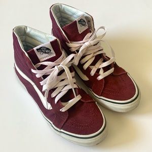 MAROON HIGH TOP VANS